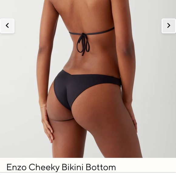 Frankie’s bikini black halter top with cheeky bottoms - Picture 3 of 4